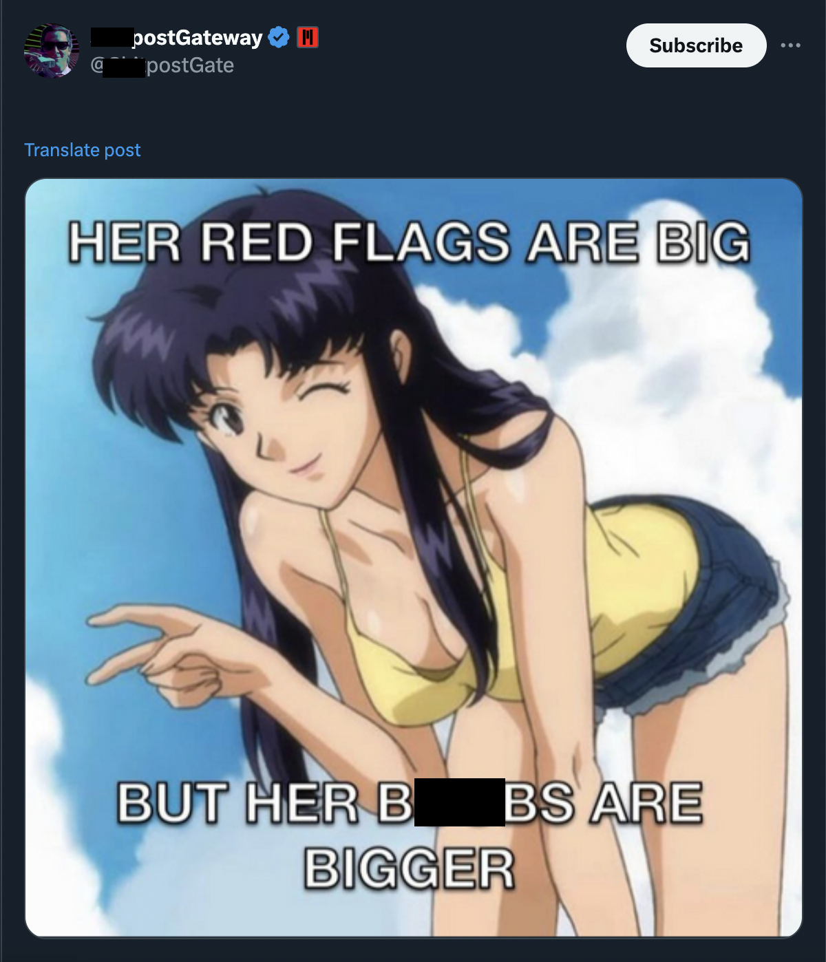 misato katsuragi - Translate post postGateway postGate Subscribe Her Red Flags Are Big But Her B Bs Are Bigger